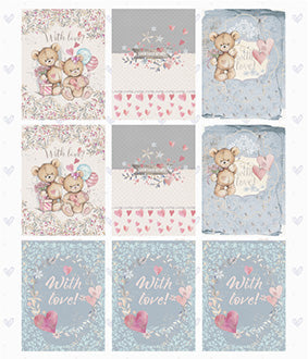 Kit de recortables " Bunnies  and Bears" Papers For You