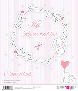 Kit de recortables " Conejitos "    Papers For You
