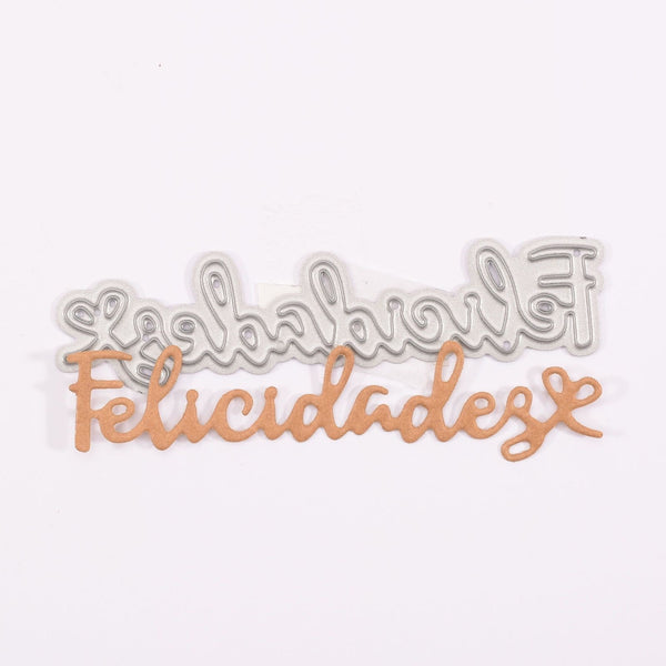 Plantilla de corte texto en español "Felicidades" Vaessen Creative